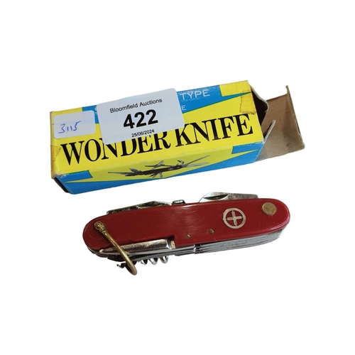 422 - SWISS ARMY TYPE ALL PURPOSE KNIFE