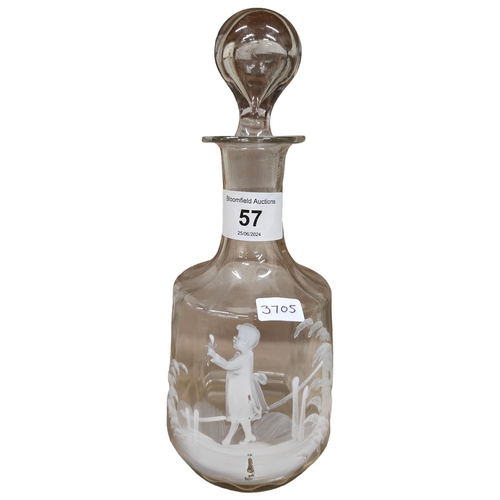 57 - ANTIQUE MARY GREGORY DECANTER