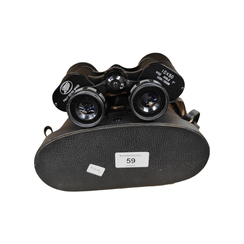 59 - 10 X 50 CASED BINOCULARS