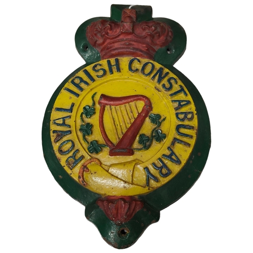 97 - ROYAL IRISH CONSTABULARY STATION PLAQUE FROM MOUNTPOTTINGER BARRACKS