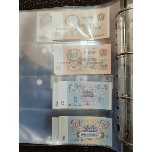 462 - FOLDER OF MAINLY RUSSIAN BANKNOTES