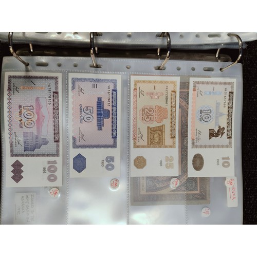 462 - FOLDER OF MAINLY RUSSIAN BANKNOTES