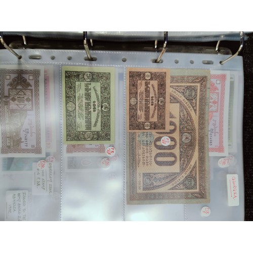 462 - FOLDER OF MAINLY RUSSIAN BANKNOTES