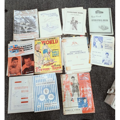 145 - GOOD COLLECTION OF OLD LOCAL BOXING PROGRAMMES