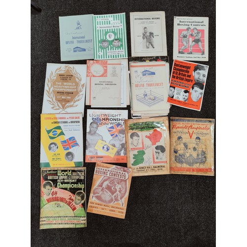 145 - GOOD COLLECTION OF OLD LOCAL BOXING PROGRAMMES