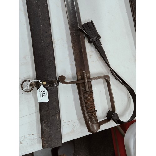 312 - MILITARY SWORD & SHEATH