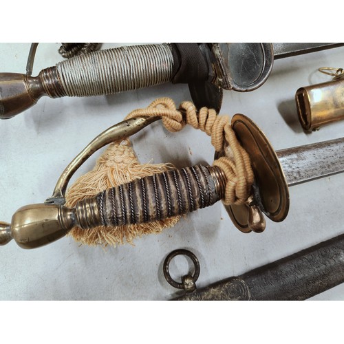 160 - 2 X MILITARY SWORDS & SHEATHS