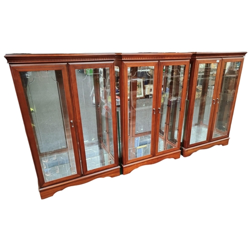 13 - 3 MODERN DISPLAY CABINETS