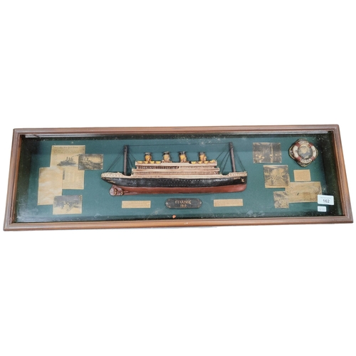 162 - FRAMED TITANIC ITEMS