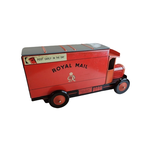 399 - VINTAGE CHAD VALLEY TINPLATE ROYAL MAIL VAN LITHOGRAPH ONLY ON ONE SIDE