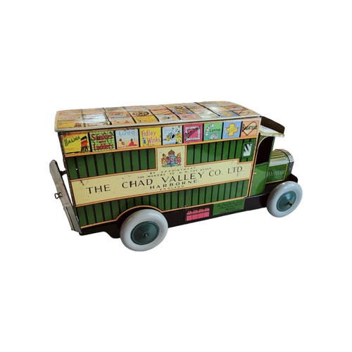 404 - RARE CHAD VALLEY TINPLATE DENNIS GAMES DELIEVERY VAN