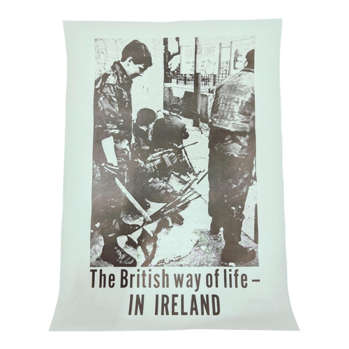 428 - REPUBLICAN PROPAGANDA POSTER - THE BRITISH WAY OF LIFE IRELAND 18.5