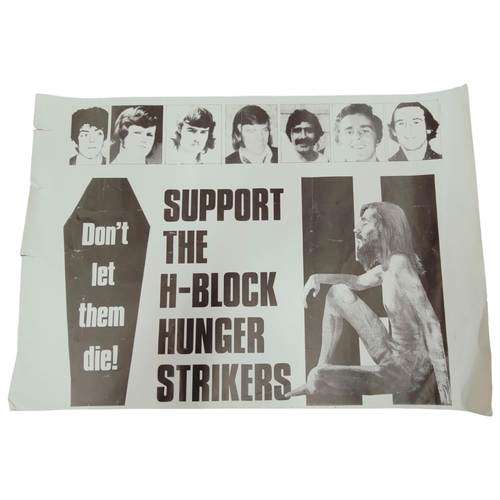 441 - REPUBLICAN PROPAGANDA POSTER - SUPPORT THE H-BLOCK HUNGER STRIKERS 25