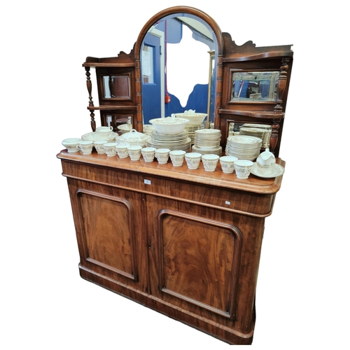 5 - VICTORIAN MIRROR BACKED SIDEBOARD