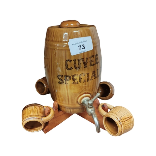 73 - DRINKS BARREL AND MUGS