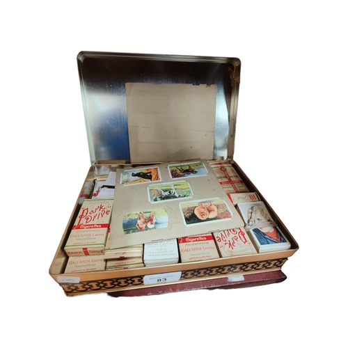 83 - BOX OF CIGARETTE CARDS AND ALBUMS ETC