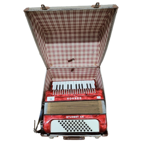 18 - CASED HOHNER JUNIOR ACCORDIAN