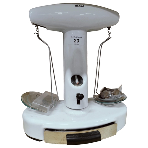 23 - SET OF AVERY CHEMIST SCALES AND WEIGHTS