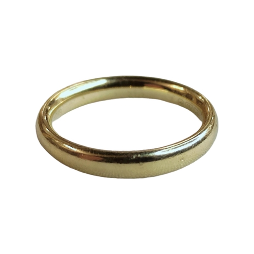 267 - 18 CARAT GOLD BAND 4.15 GRAMS