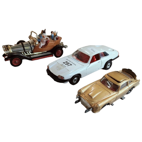 297 - OLD CORGI JAMES BOND, ASTON MARTIN, CHITTY CHITTY BANG BANG AND THE SAINT MODELS