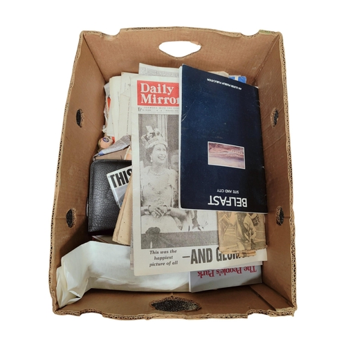 35 - BOX OF OLD EPHEMERA