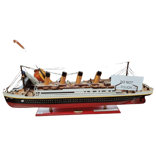 156 - LARGE HANDBUILT TITANIC MODEL