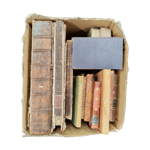 168 - BOX OF ANTIQUE BOOKS