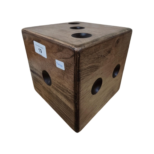 19 - LARGE WOODEN NOVELTY DICE