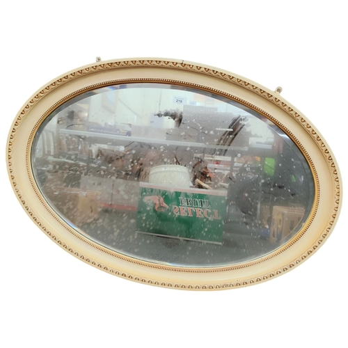 219 - 4 VINTAGE OVAL MIRRORS