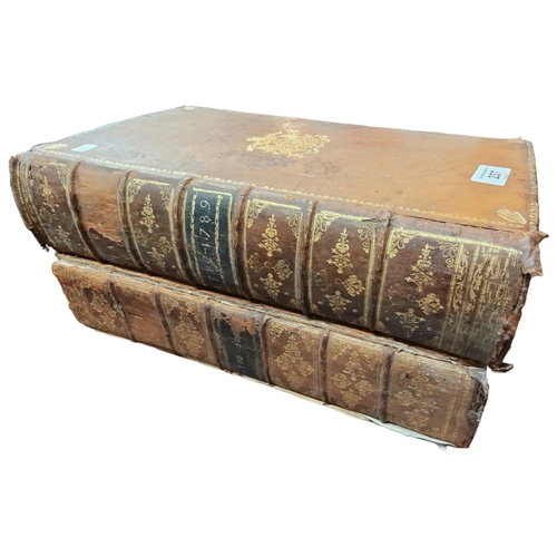 237 - BOOK-2 ANTIQUE VOLUMES - IRISH STATUTES 1785 - 1786 & 1787 - 1789