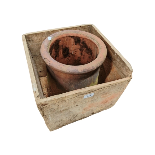 248 - OLD BUTTERBOX & TERRACOTTA CHIMNEY POT