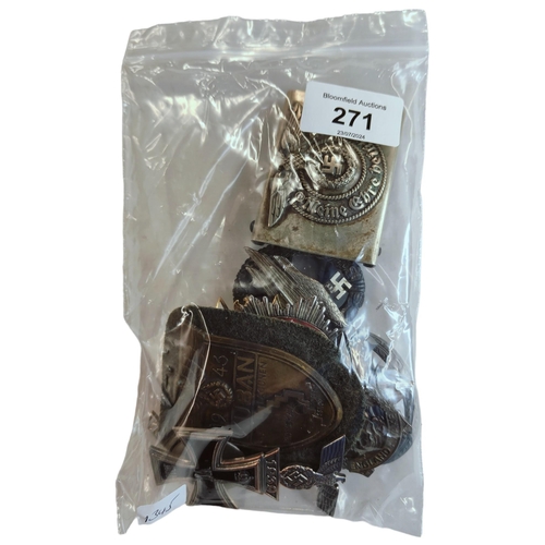 271 - BAG OF REPRODUCTION THIRD REICH BADGES/MEDALS