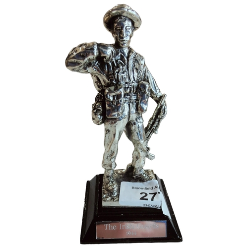 277 - IRISH GUARDS METAL FIGURE 12cm