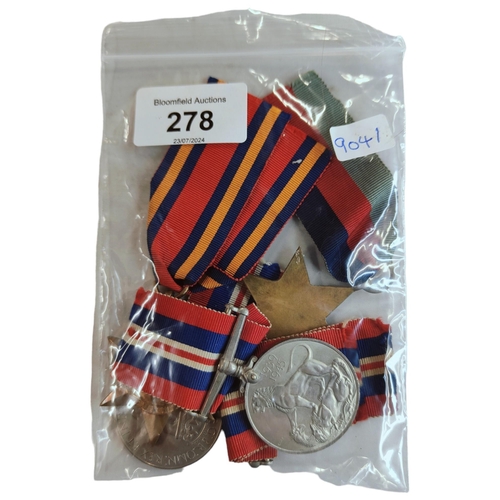 278 - 4 WORLD WAR II MEDALS