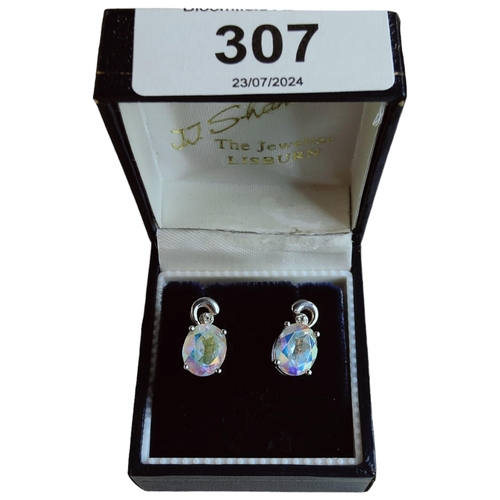 307 - PAIR OF SILVER EARRINGS