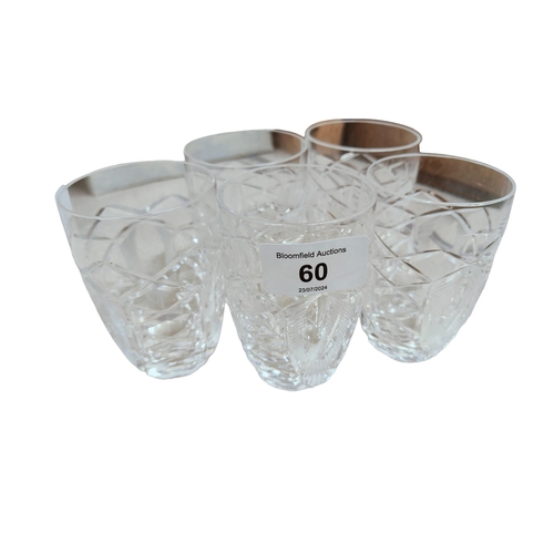 60 - 5 X WATERFORD CRYSTAL TUMBLERS