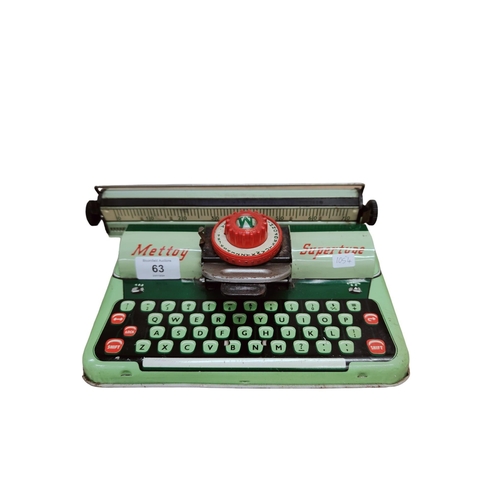 63 - VINTAGE METTOY SUPERTYPE TINPLATE TYPEWRITER