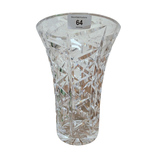 64 - WATERFORD CRYSTAL VASE 10