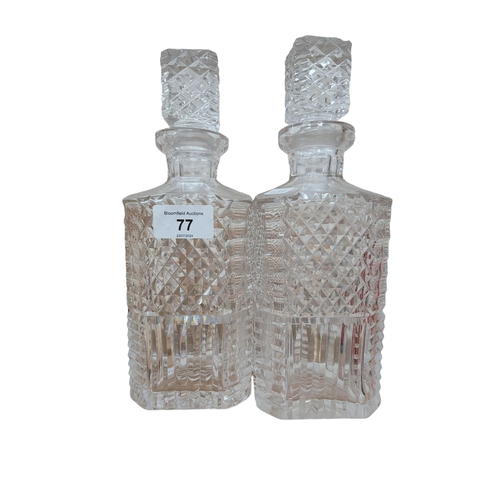 77 - PAIR OF WATERFORD CRYSTAL DECANTERS