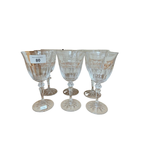 80 - 6 GALWAY CRYSTAL GLASSES