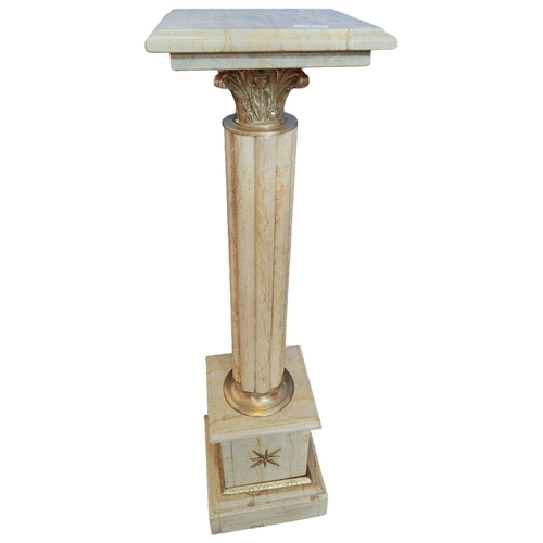 1 - MARBLE COLLUMN PEDESTAL 100cm TALL