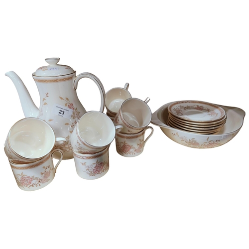 23 - ROYAL DOULTON 'LISETTE' COFFEE SET (18 PIECE)