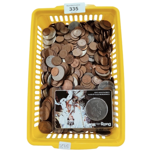 335 - BOX OF COINS