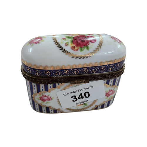 340 - PORCELAIN PILL BOX