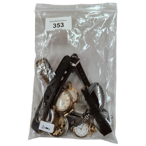 353 - BAG OF VINTAGE MECHANICAL WATCHES