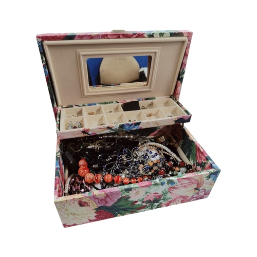 374 - BOX OF COSTUME JEWELLERY