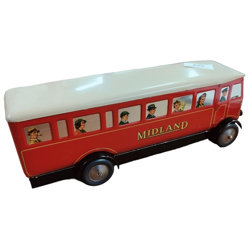 392 - CHAD VALLEY MIDLAND CLOCKWORK TINPLATE BUS 30cm