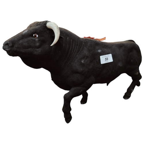 59 - LARGE VINTAGE PLASTIC BULL FIGURE