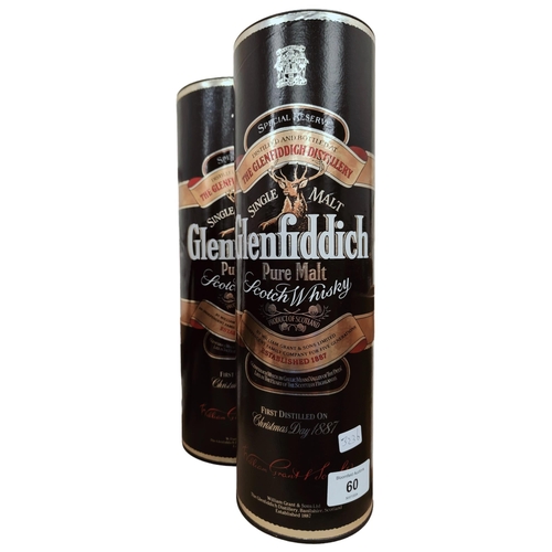 60 - 2 BOTTLES OF GLENFIDDICH WHISKY