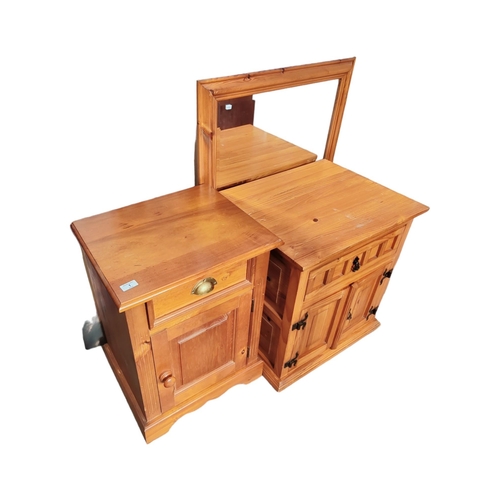 1 - QUANTITY OF PINE FURNITURE PLUS LARGE PRINT